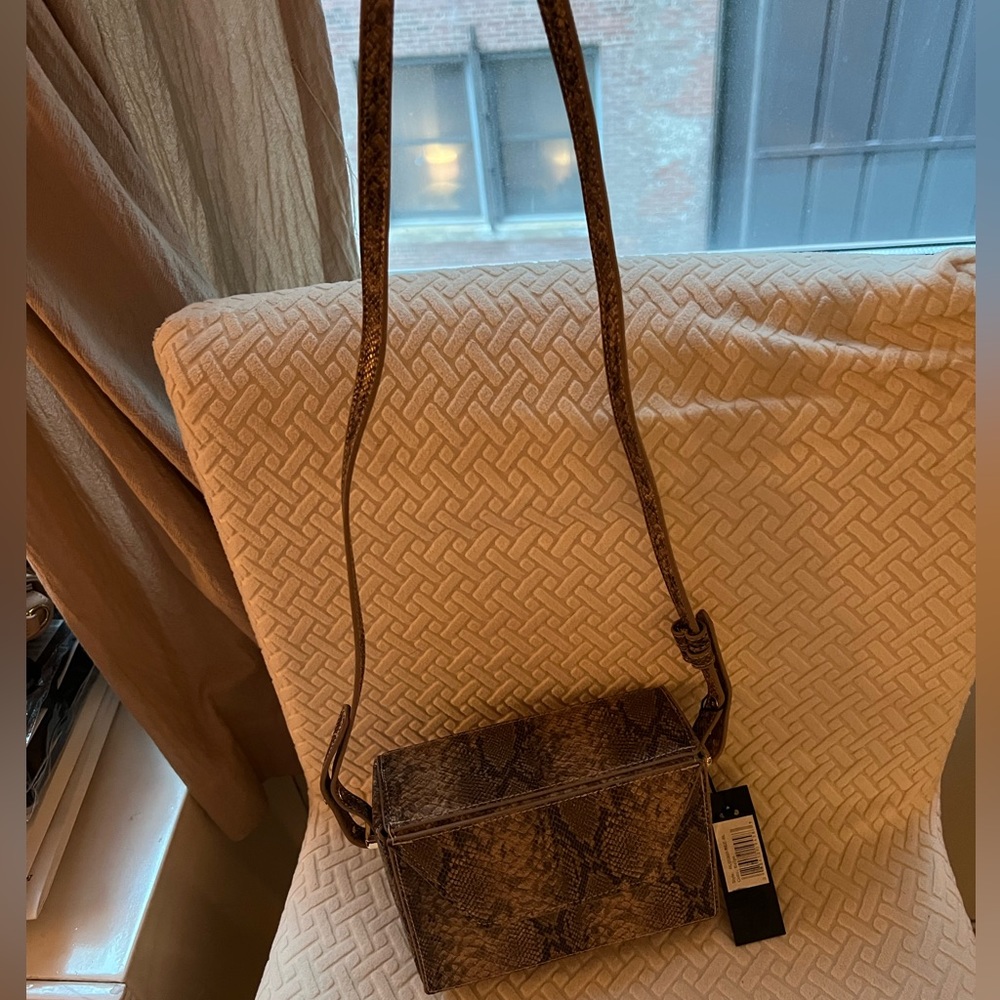 Snake print crossbody bag